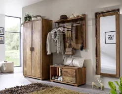 Garderobenschrank 88x180cm 'Sadar' Akazie massiv
