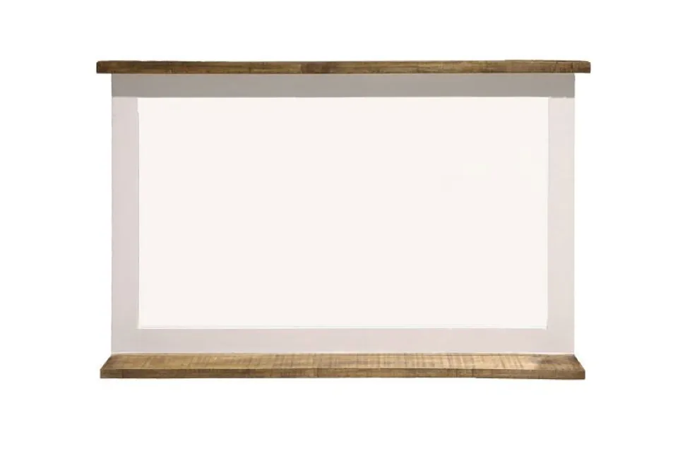 Garderobenspiegel 95x60cm 'Country' Akazie weiß & braun