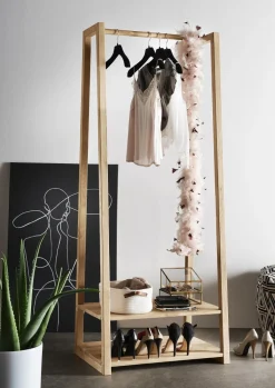 Garderobe 85x190cm 'Graz' Wildeiche geölt