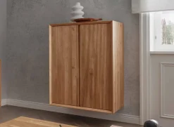 Highboard 80cm hängend oder stehend 'San Diego' Wildeiche geölt massiv stehend