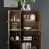 Highboard III 99x139cm "Assuan" Mango & Metall goldfarbig WZ-0462