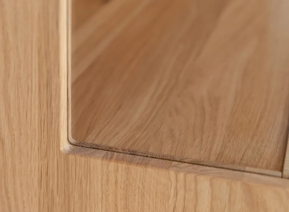 Highboard inkl.Beleuchtung 83x147cm 'Verona' Wildeiche massiv