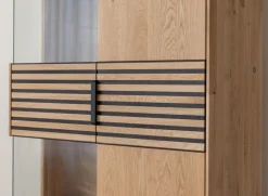 Highboard inkl.Beleuchtung 83x147cm 'Verona' Wildeiche massiv