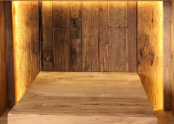 Highboard inkl.Beleuchtung 72x150cm 'Hunter' Akazie massiv