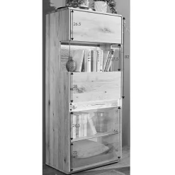 Highboard links 63x152cm "Berlin" Wildeiche geölt WZ-0303