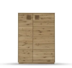 Highboard m.Holztüren 103x145cm 'Monza' Wildeiche geölt