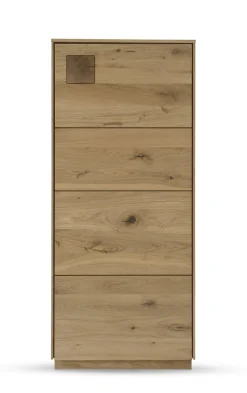 Highboard m.Holztüre 63x145cm 'Monza' Wildeiche geölt Rechts
