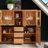 Highboard 166x148cm "Bergamo" Kernbuche geölt WZ-0159