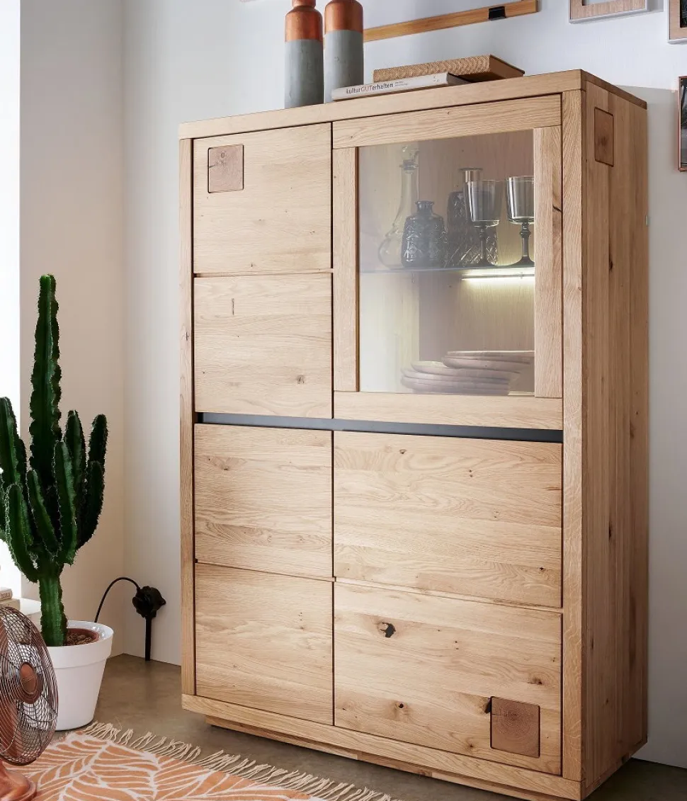 Highboard 103x148cm "Bergamo" Wildeiche geölt WZ-0159