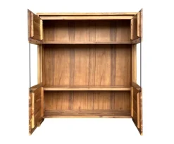 Highboard 131x147cm 'Dakar' Akazie massiv lackiert Glas