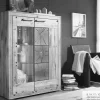 Highboard 103x135cm 'Danzig' Wildeiche geölt
