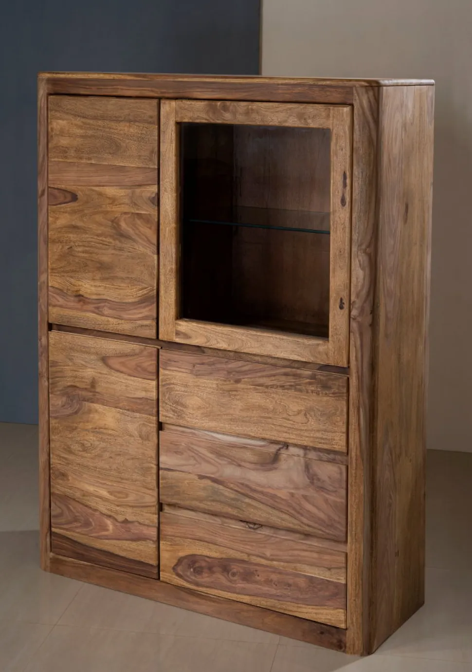 Highboard 109x145cm "Indian Sunset" Sheesham