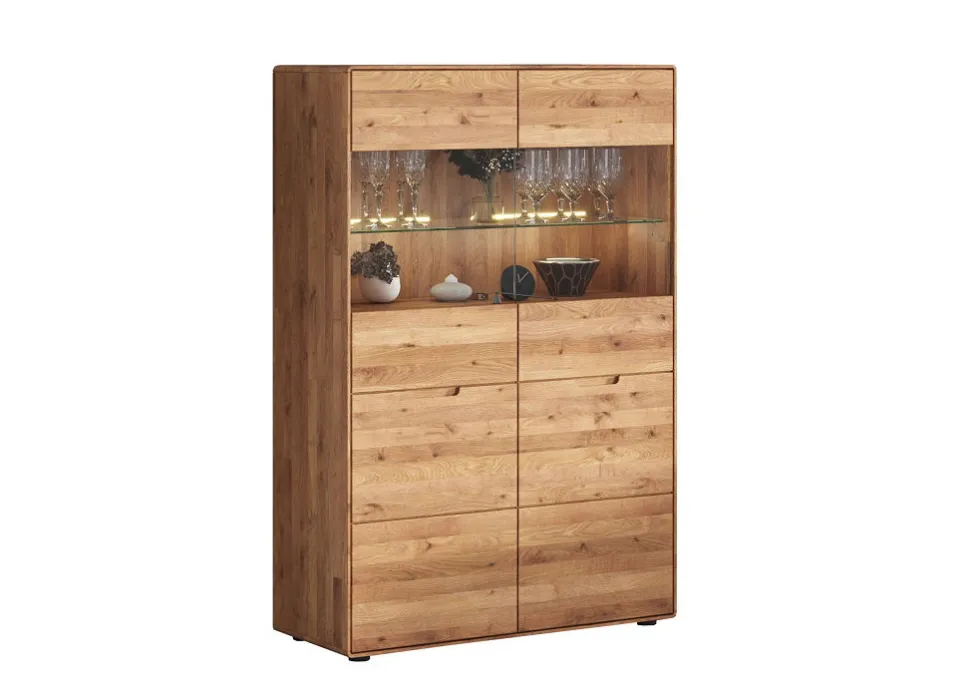 Highboard 100x149cm "Kent" Wildeiche massiv