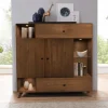 Highboard 157x145cm "Lugano" Kernbuche massiv Tabak geölt