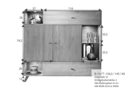 Highboard 157x145cm 
