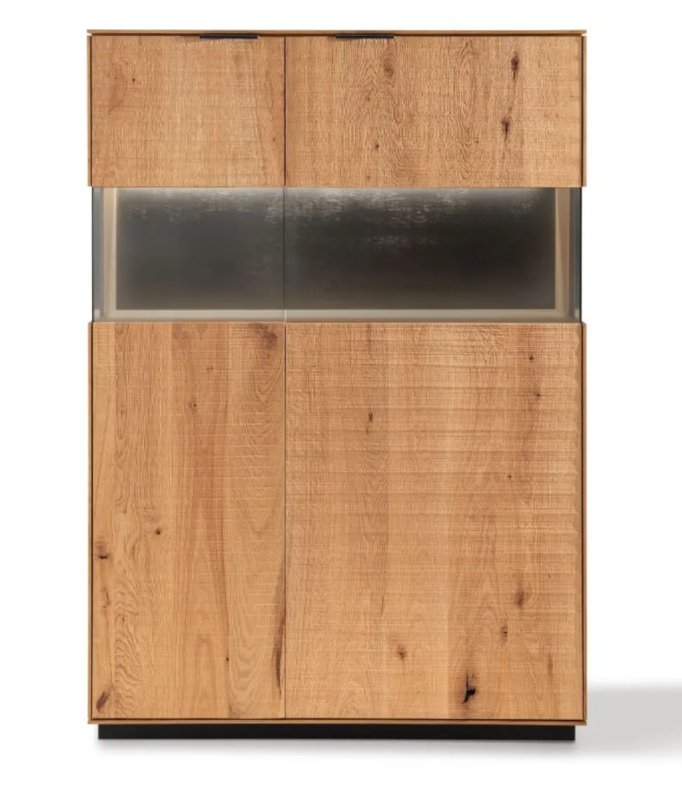 Highboard 104x145cm 'Malaga ' Wildeiche verschiedene Variationen möglich Eiche sandgestrahlt