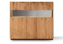 Highboard 165x145cm 'Malaga ' Wildeiche verschiedene Variationen möglich schwarz lackiert