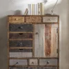 Highboard 90x120cm 'Metro' Altholz & Eisen