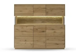 Highboard 165x145cm 'München' Wildeiche geölt