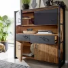 Highboard 141x150cm 'Montreux' Akazie & Metall schwarz