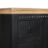 Highboard 95x131cm 'Mumbai' Mango natur & schwarz