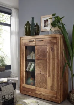 Highboard 103x135cm "Rio" Sheesham massiv