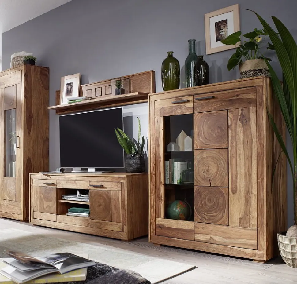 Highboard 103x135cm "Rio" Sheesham massiv