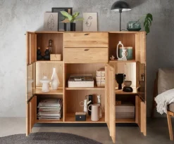 Highboard 157x127cm "Savona" Wildeiche geölt