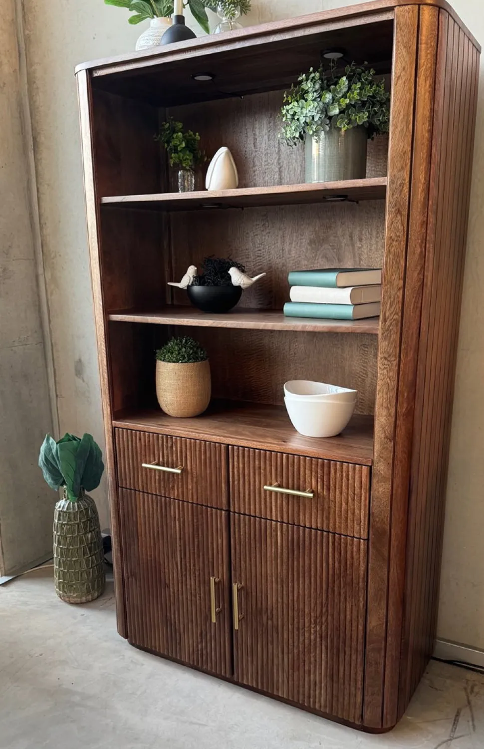 Highboard 90x160cm "Valencia"' Mango braun lackiert