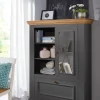 Highboard 108x152cm "Zürich II" Kiefer massiv grau WZ-0133