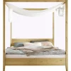 Himmelbett verschieden Breiten 'Jana' Kiefer massiv laugenfarbig 140x200cm