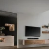 Hängeelement 180cm 'Locarno II' Nussbaum massiv & MDF creme