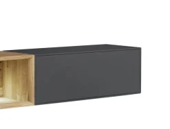 Hängeelement 105cm 'Locarno' MDF anthrazit mit Klappe