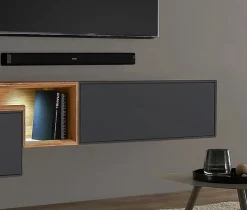 Hängeelement 105cm 'Locarno' MDF anthrazit mit Klappe