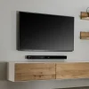 Hängeelement 180cm 'Locarno' Wildeiche massiv & MDF creme
