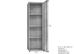 Hängeschrank 40x123cm 'Prag' Wildeiche geölt WZ-0546
