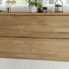 Hänge-Schuhschrank 160x84x35cm "Torino" Wildeiche massiv
