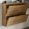 Hänge-Schuhschrank 110x84x24cm "Torino" Wildeiche massiv