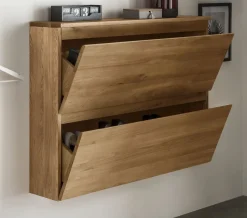 Hänge-Schuhschrank 110x84x24cm "Torino" Wildeiche massiv
