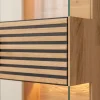 Hängevitrine inkl.Beleuchtung 43x142cm 'Verona' Wildeiche massiv
