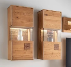 Hängevitrine links 43x104cm 'Monza' Wildeiche geölt