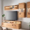 Hängevitrine rechts 43x104cm 'Monza' Wildeiche geölt