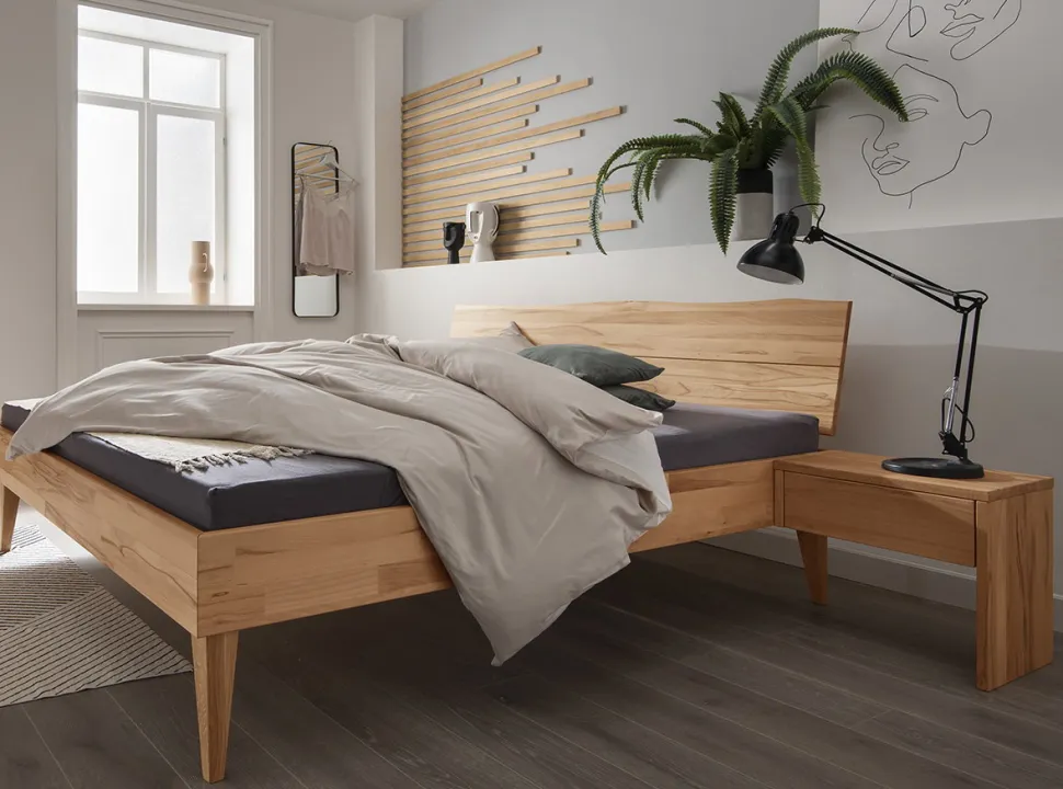 Jugendbett 'Astoria' 140x200cm Kernbuche geölt