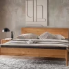 Jugendbett 'Josy' 140x200cm Wildeiche geölt