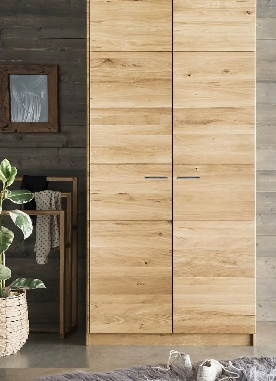 Kleiderschrank 94cm 'San Antonio' Wildeiche geölt