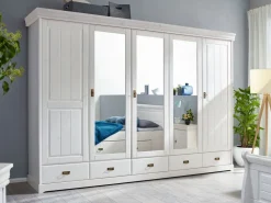 Kleiderschrank 315cm 5-trg "Mailand-Weiß" Kiefer weiß SZ-0132