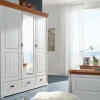 Kleiderschrank 192cm 3-trg. 'Mailand-Honig' Kiefer weiß SZ-0132