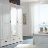 Kleiderschrank 192cm 3-trg."Mailand-Weiß" Kiefer weiß SZ-0132