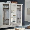 Kleiderschrank 255cm 4-trg. 'Mailand-Weiß' Kiefer weiß SZ-0132