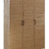 Kleiderschrank 143cm 3-trg. "Meran" Wildeiche massiv geölt